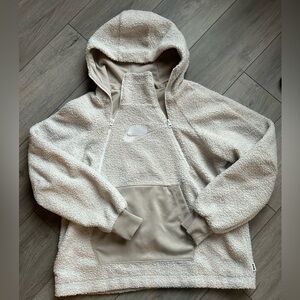 Women’s Nike Cream Double Zip Hooded Sweatshirt